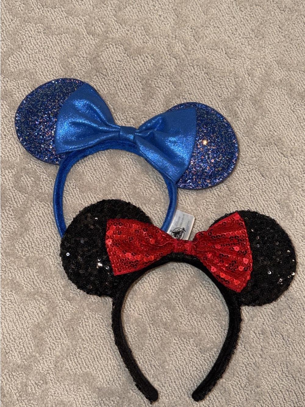 Two Minnie ears disney bow Sequin headbands